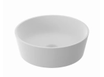 Vasque lavabo, à poser, Finition blanc ou de couleurs, forme cylindrique offre un espace généreux, Matière Résine Solid-Surface, Taille Ø38 x 12,5 cm - LIVRAISON OFFERTE